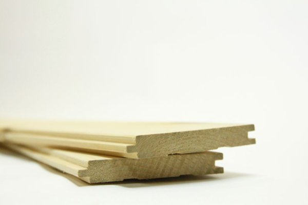 画像2: 節有 羽目板 長さ1820mm×幅100mm×厚さ15mm 18枚(1坪:3.3平米)セット 床材 壁材 天然木青森ヒバ (2)