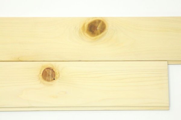 画像3: 節有 羽目板 長さ1820mm×幅100mm×厚さ15mm 18枚(1坪:3.3平米)セット 床材 壁材 天然木青森ヒバ (3)