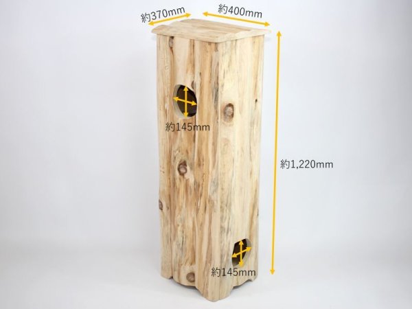 画像4: 【送料無料】「お部屋のシンボル！にゃんこタワーオブジェ(大)」青森ヒバ製 (4)