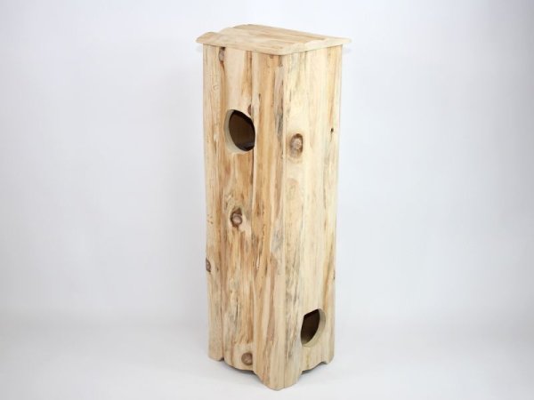 画像3: 【送料無料】「お部屋のシンボル！にゃんこタワーオブジェ(大)」青森ヒバ製 (3)