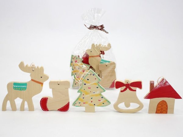 画像1: クリスマスオーナメント(大) 青森ヒバ製 (1)