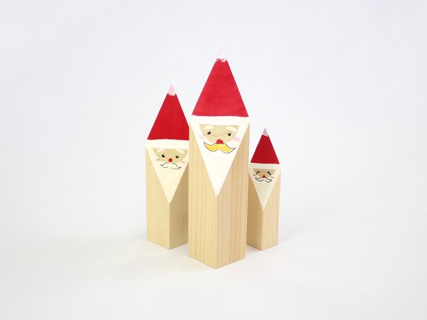 画像4: サンタさんセット 青森ヒバ製 クリスマス飾り (4)