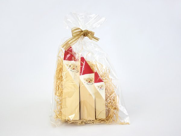 画像5: サンタさんセット 青森ヒバ製 クリスマス飾り (5)