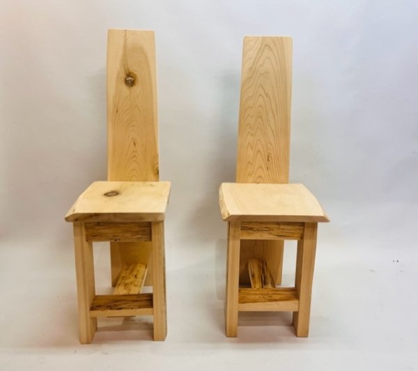 画像2: 【注文製作】「辺材椅子(１脚)」青森ヒバ製 (2)