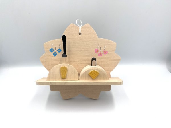 画像2: 青森ヒバ製 ひな人形（置き型／壁掛け兼用） (2)