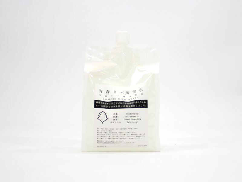 詰替用1Lタイプ「青森ヒバ蒸留水(青森ヒバウォーター)」アロマオイル配合
